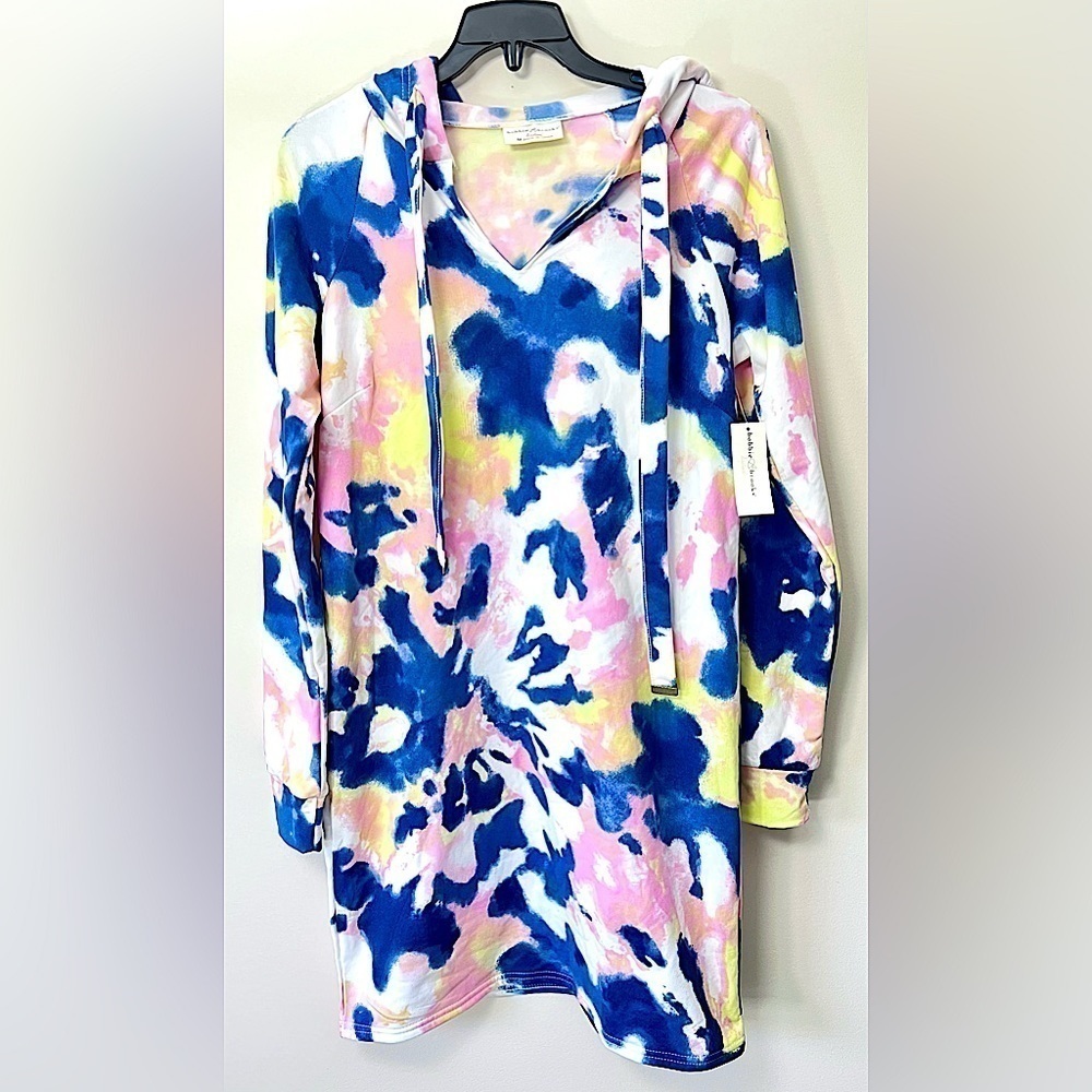 Fleece Tie Dye Hooded Dress NWT